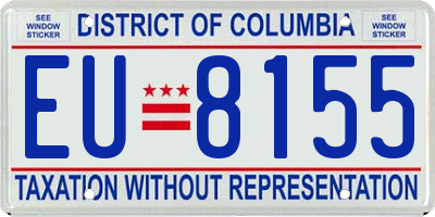 DC license plate EU8155