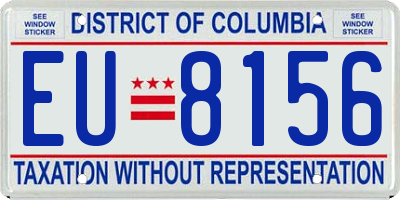 DC license plate EU8156