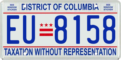 DC license plate EU8158