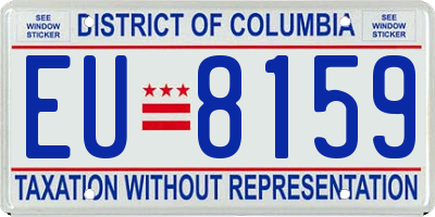 DC license plate EU8159