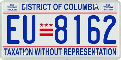DC license plate EU8162