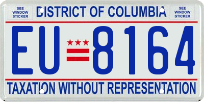 DC license plate EU8164