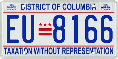 DC license plate EU8166