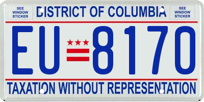DC license plate EU8170
