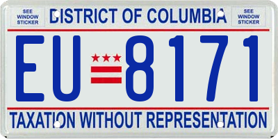DC license plate EU8171