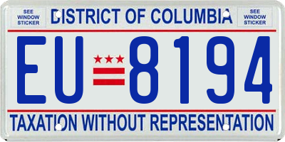 DC license plate EU8194
