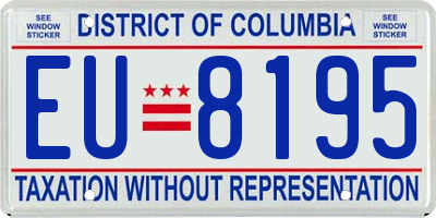DC license plate EU8195