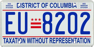 DC license plate EU8202
