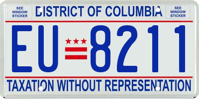 DC license plate EU8211
