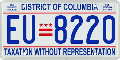 DC license plate EU8220