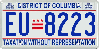 DC license plate EU8223