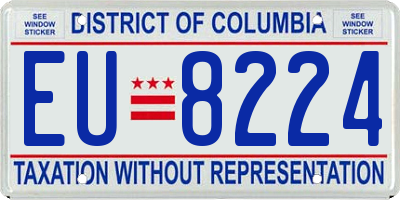 DC license plate EU8224