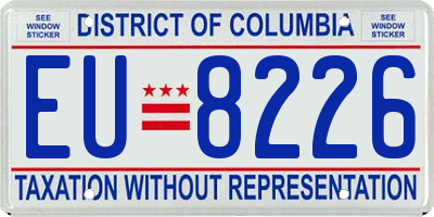 DC license plate EU8226