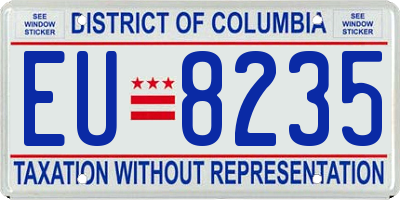 DC license plate EU8235