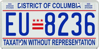 DC license plate EU8236