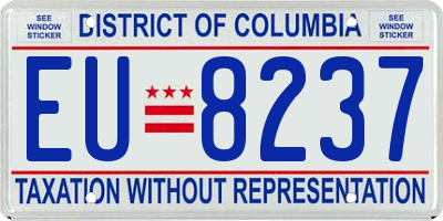 DC license plate EU8237
