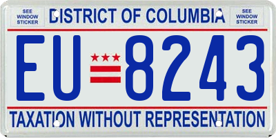 DC license plate EU8243