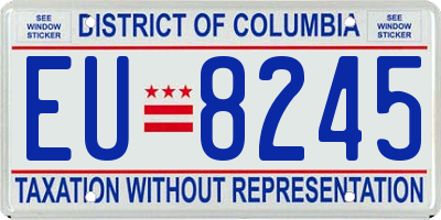 DC license plate EU8245