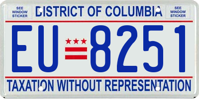 DC license plate EU8251