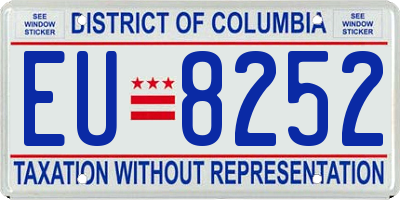 DC license plate EU8252