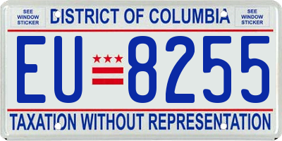 DC license plate EU8255
