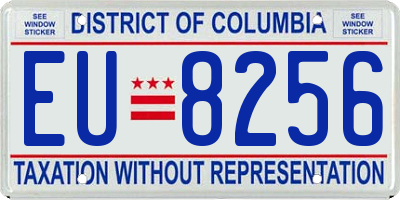 DC license plate EU8256