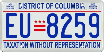 DC license plate EU8259