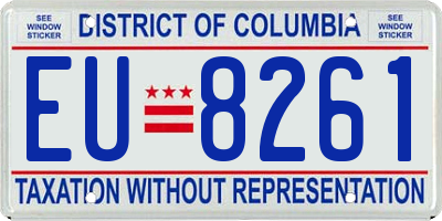 DC license plate EU8261