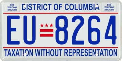 DC license plate EU8264