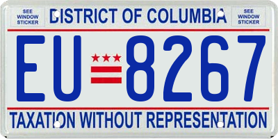 DC license plate EU8267