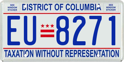 DC license plate EU8271