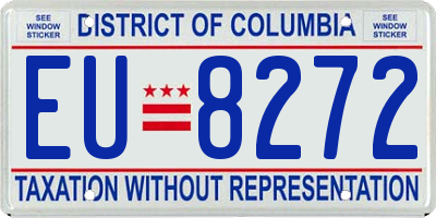 DC license plate EU8272