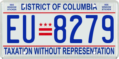DC license plate EU8279