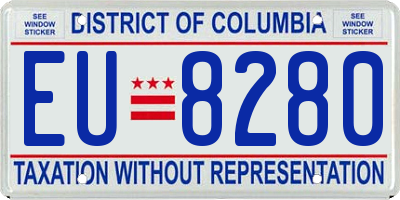 DC license plate EU8280