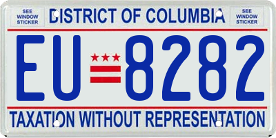 DC license plate EU8282