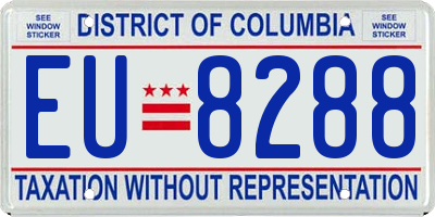DC license plate EU8288