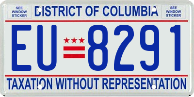 DC license plate EU8291