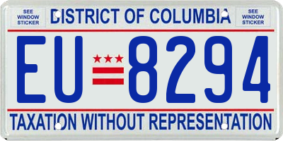 DC license plate EU8294