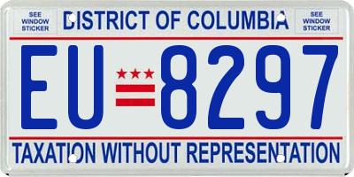 DC license plate EU8297