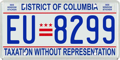 DC license plate EU8299