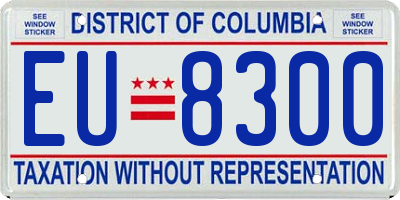 DC license plate EU8300
