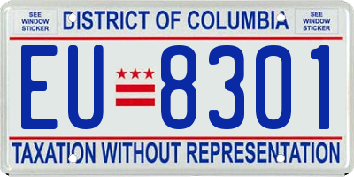 DC license plate EU8301