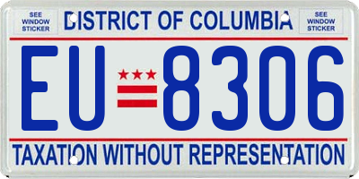 DC license plate EU8306