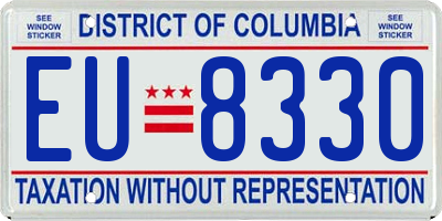 DC license plate EU8330