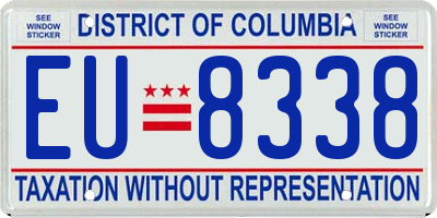 DC license plate EU8338