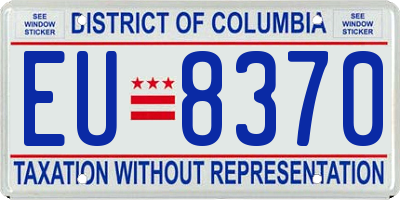 DC license plate EU8370
