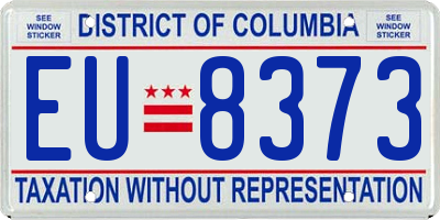 DC license plate EU8373