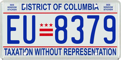 DC license plate EU8379
