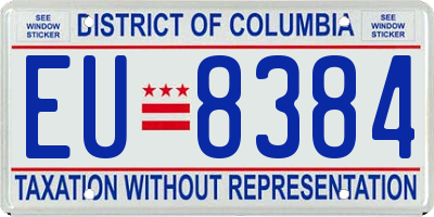 DC license plate EU8384