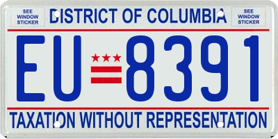 DC license plate EU8391